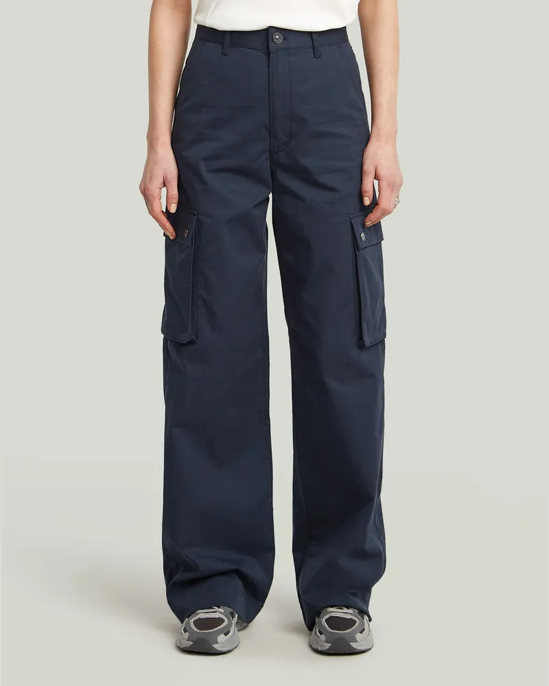 G-STAR RAW High Waist Cargohose - Dunkelblau - Damen Dunkelblau