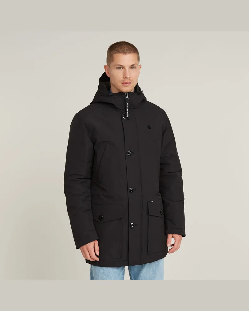 G-STAR RAW Vodan Padded Hooded Parka - Schwarz - Herren Schwarz