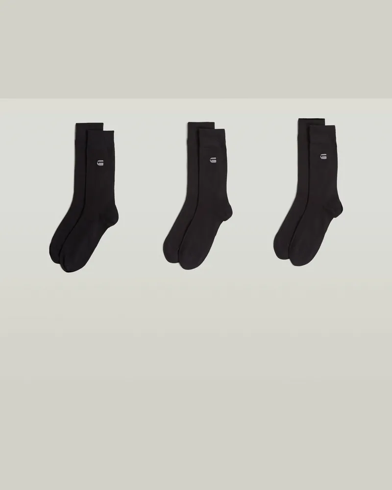 G-STAR RAW Socks 3er-Pack - Schwarz - Herren Schwarz