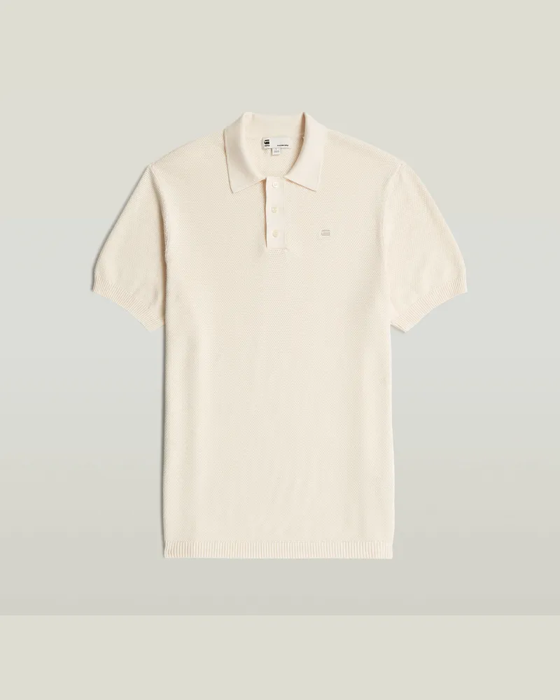 G-STAR RAW Knitted Poloshirt - Beige - Herren Beige