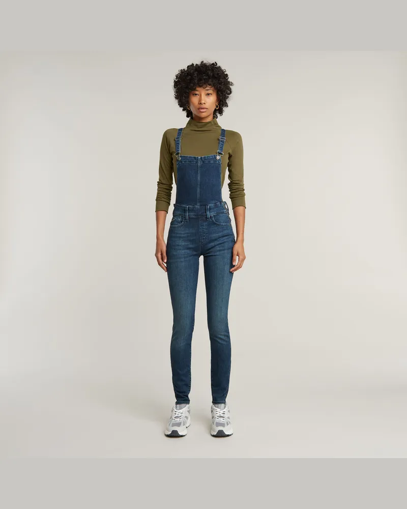 G-STAR RAW Lynn High Waist Skinny Overall - Dunkelblau - Damen Dunkelblau