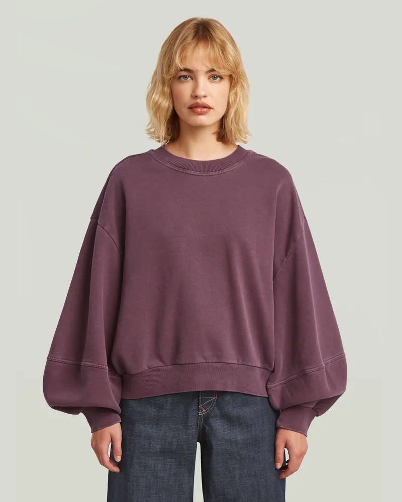G-STAR RAW Overdyed Big Sleeve Oversized Sweater - Rot - Damen Rot