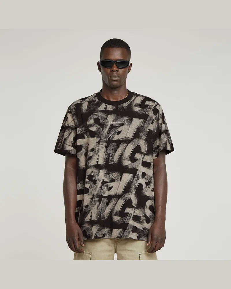 G-STAR RAW Sprayed Letters Loose T-Shirt - Mehrfarbig - Herren Mehrfarbig