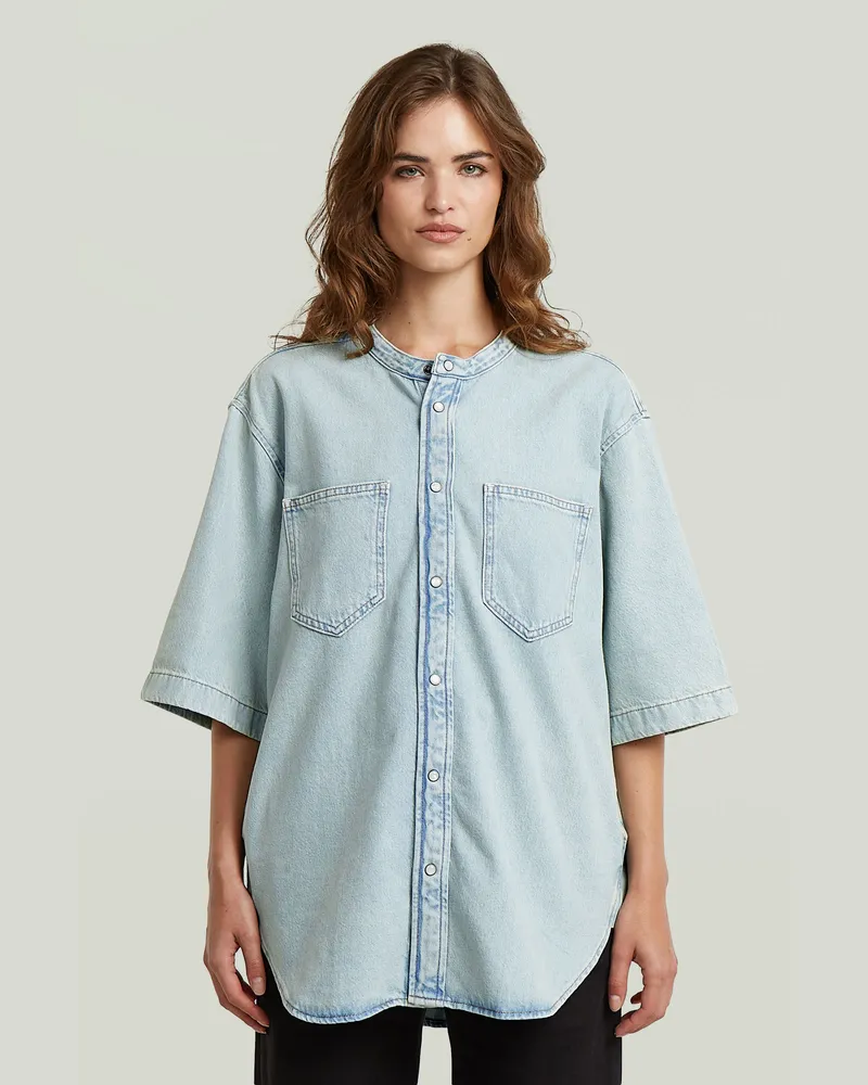 G-STAR RAW Carter 2-Pocket Denimhemd - Mittelblau - Damen Mittelblau