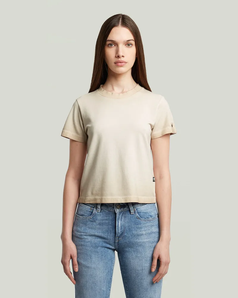 G-STAR RAW Overdyed Micro Boxy Top - Beige - Damen Beige