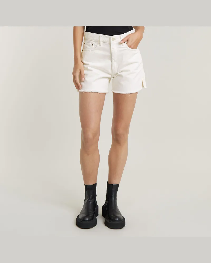 G-STAR RAW High Shorts Split - Weiß - Damen Weiß