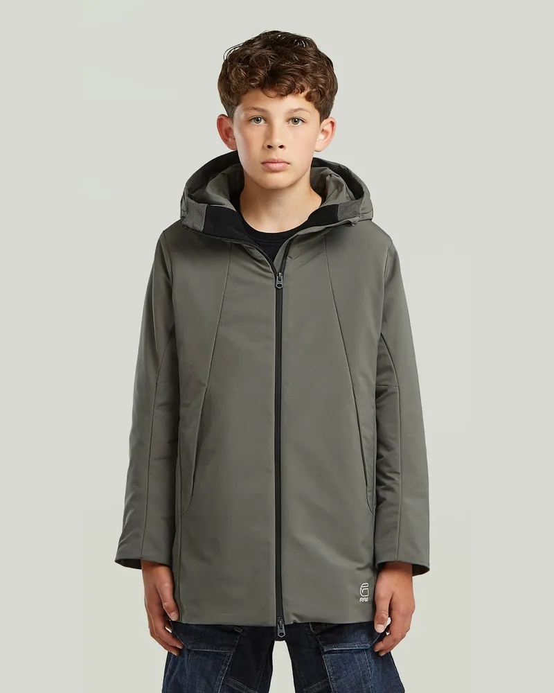 G-STAR RAW Boys Foga Padded Long Jacke - Grau - jungen Grau