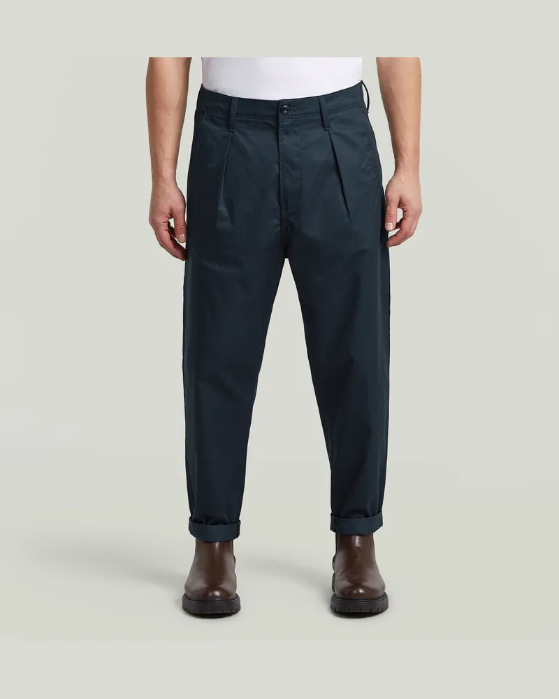 G-STAR RAW Ignaz Correct Pleated Chino Relaxed - Dunkelblau - Herren Dunkelblau