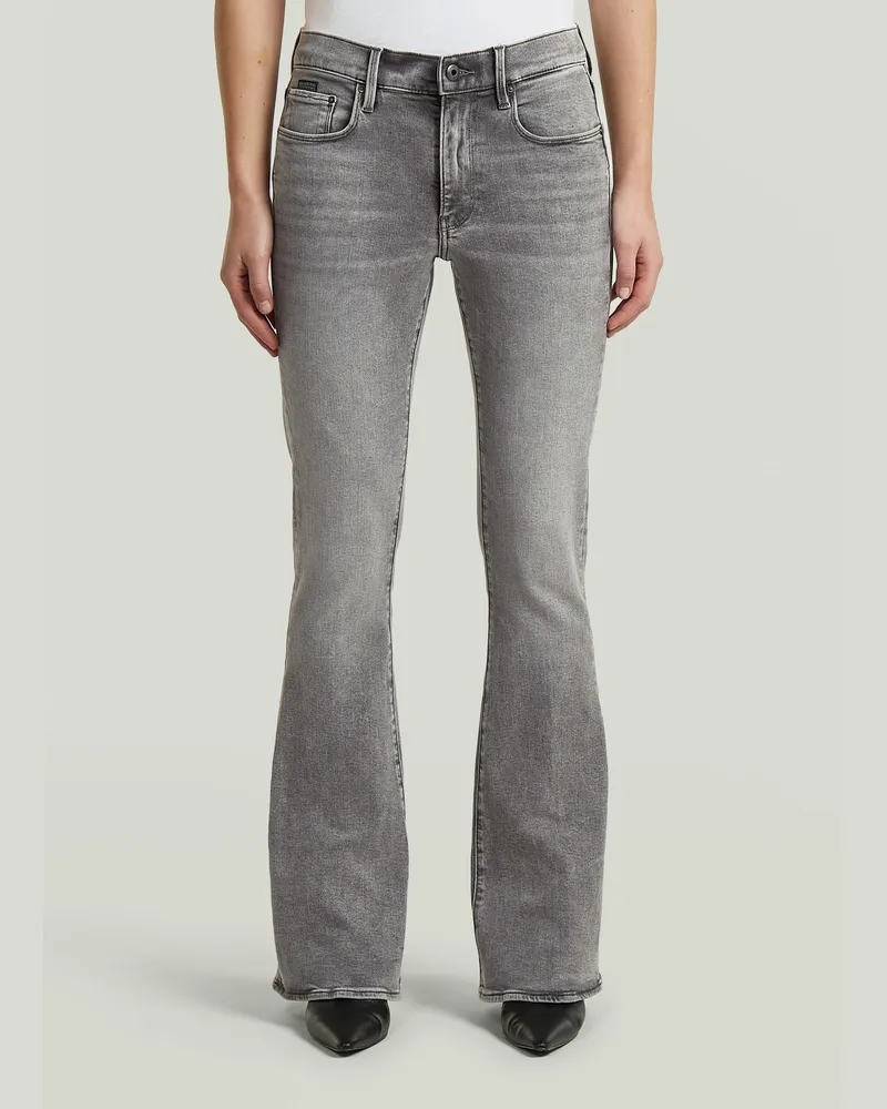 G-STAR RAW 3301 Flare Jeans - Grau - Damen Grau