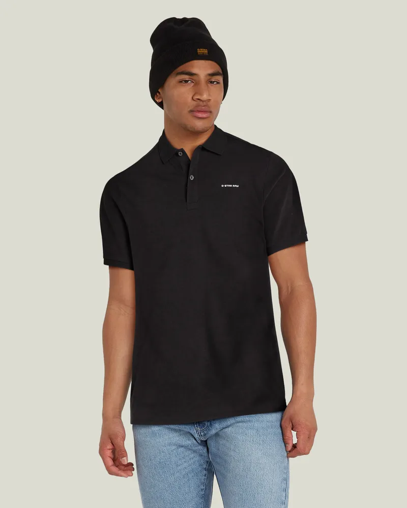 G-STAR RAW Oluv Slim Poloshirt - Schwarz - Herren Schwarz