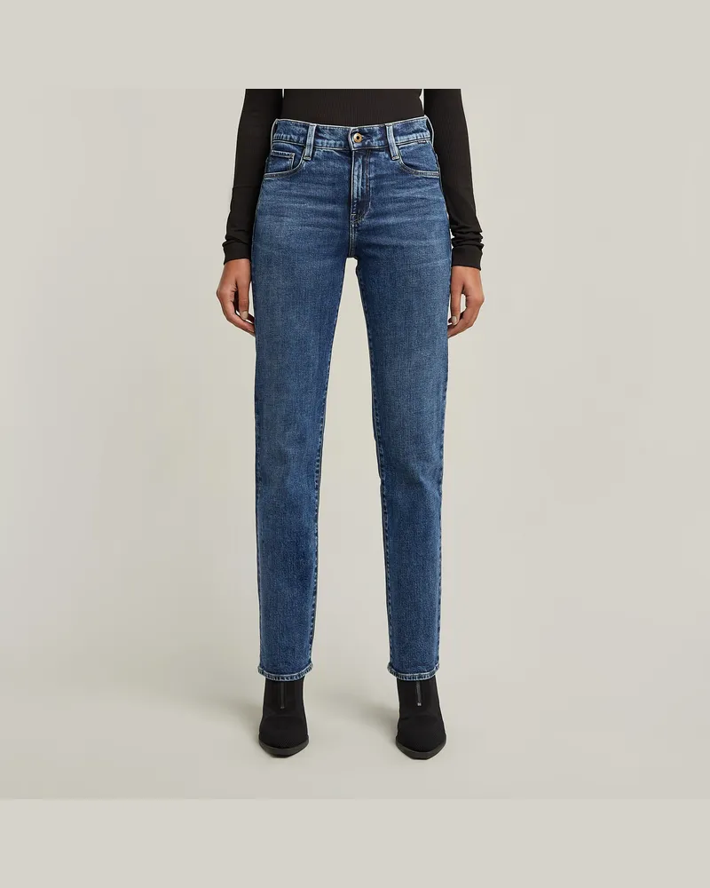 G-STAR RAW Strace Straight Jeans - Mittelblau - Damen Mittelblau