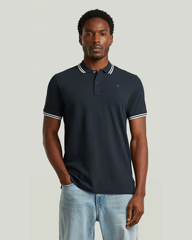 G-STAR RAW Dunda Slim Stripe Poloshirt - Dunkelblau - Herren Dunkelblau