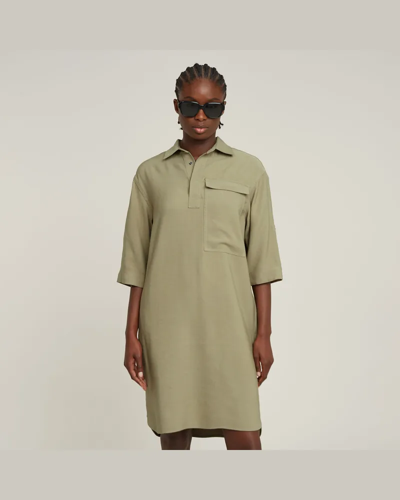 G-STAR RAW Shirt Kleid - Grün - Damen Grün