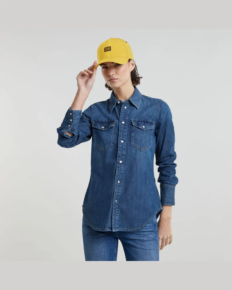 G-STAR RAW Slim Western Hemd - Dunkelblau - Damen Dunkelblau