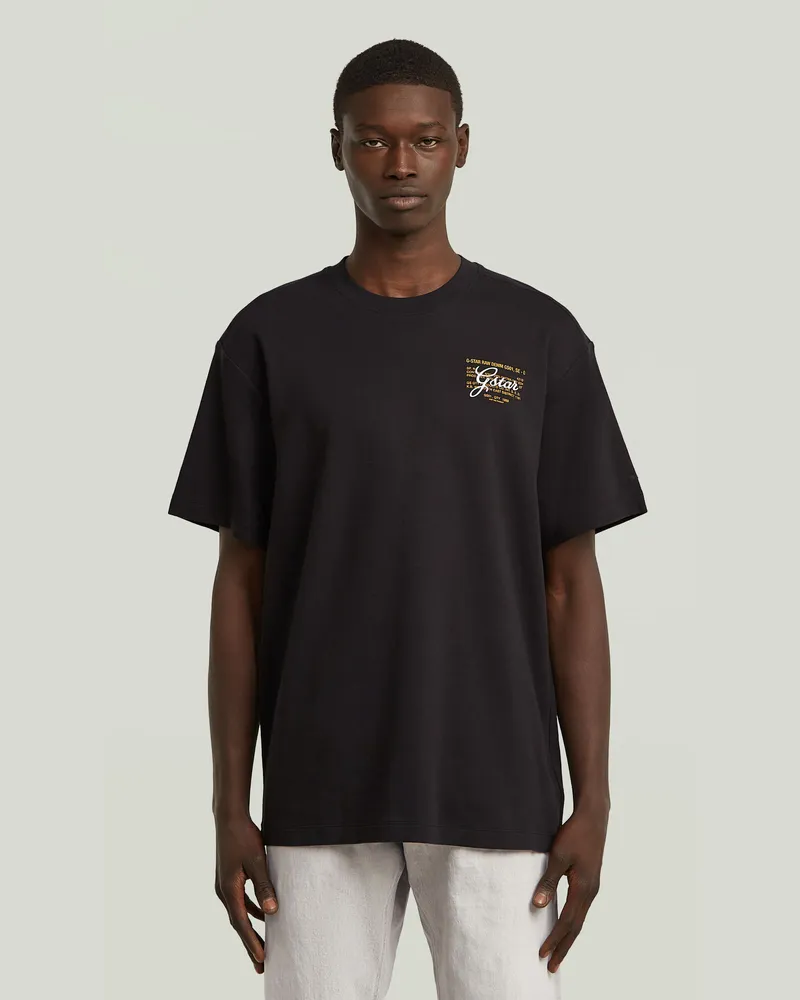 G-STAR RAW Script T-Shirt - Schwarz - Herren Schwarz