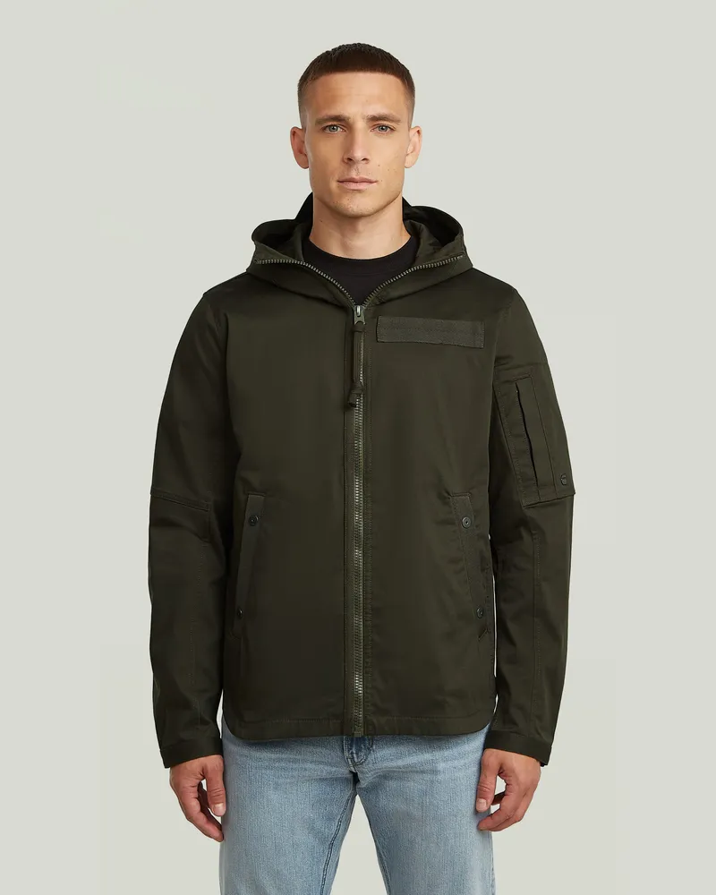 G-STAR RAW Batt Hooded Overshirt - Grau - Herren Grau
