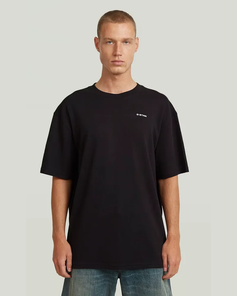 G-STAR RAW Rib Insert Relaxed T-Shirt - Schwarz - Herren Schwarz