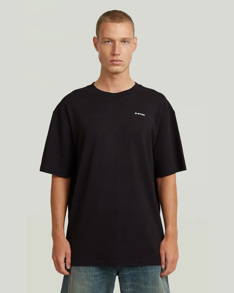 G-STAR RAW Rib Insert Relaxed T-Shirt - Schwarz - Herren Schwarz