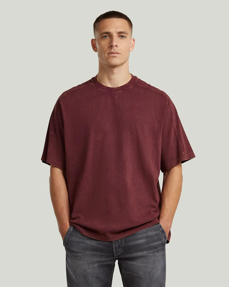 G-STAR RAW Washed Boxy T-Shirt - Rot - Herren Rot