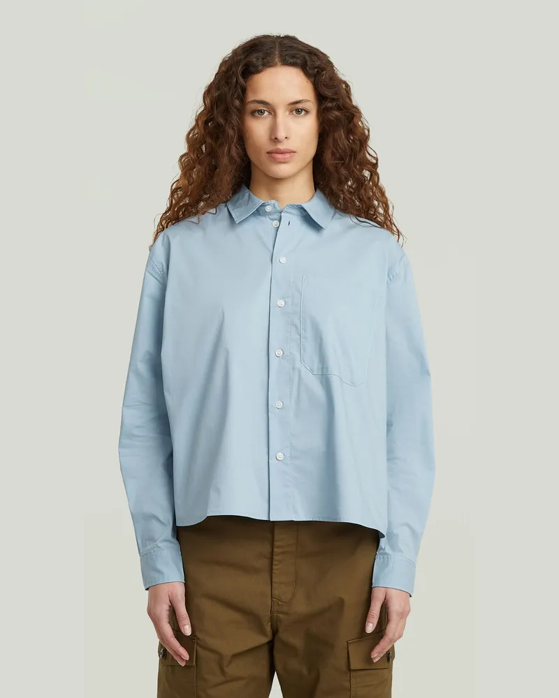 G-STAR RAW One Pocket Regular Hemd - Hellblau - Damen Hellblau