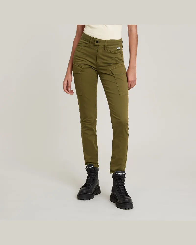 G-STAR RAW Blossite G-Shape Army High Skinny Hose - Grün - Damen Grün
