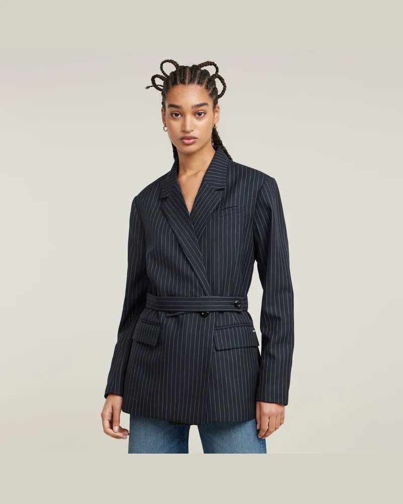 G-STAR RAW Adjustable Pinstripe Blazer - Mehrfarbig - Damen Mehrfarbig