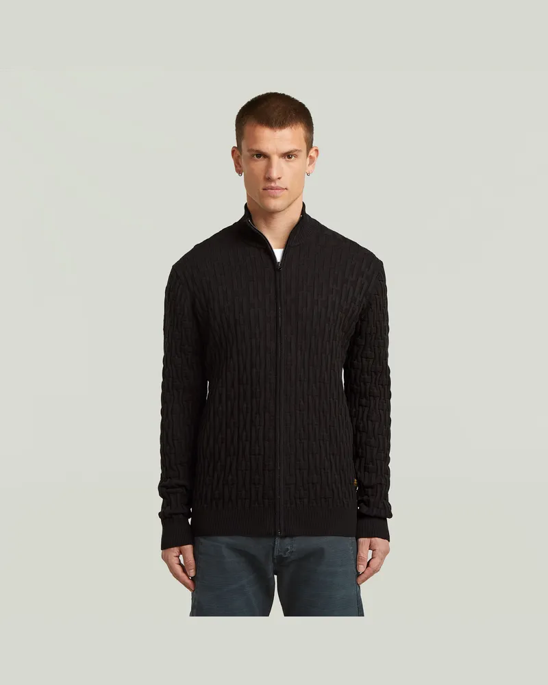 G-STAR RAW Chain Structure Cardigan Knit - Schwarz - Herren Schwarz