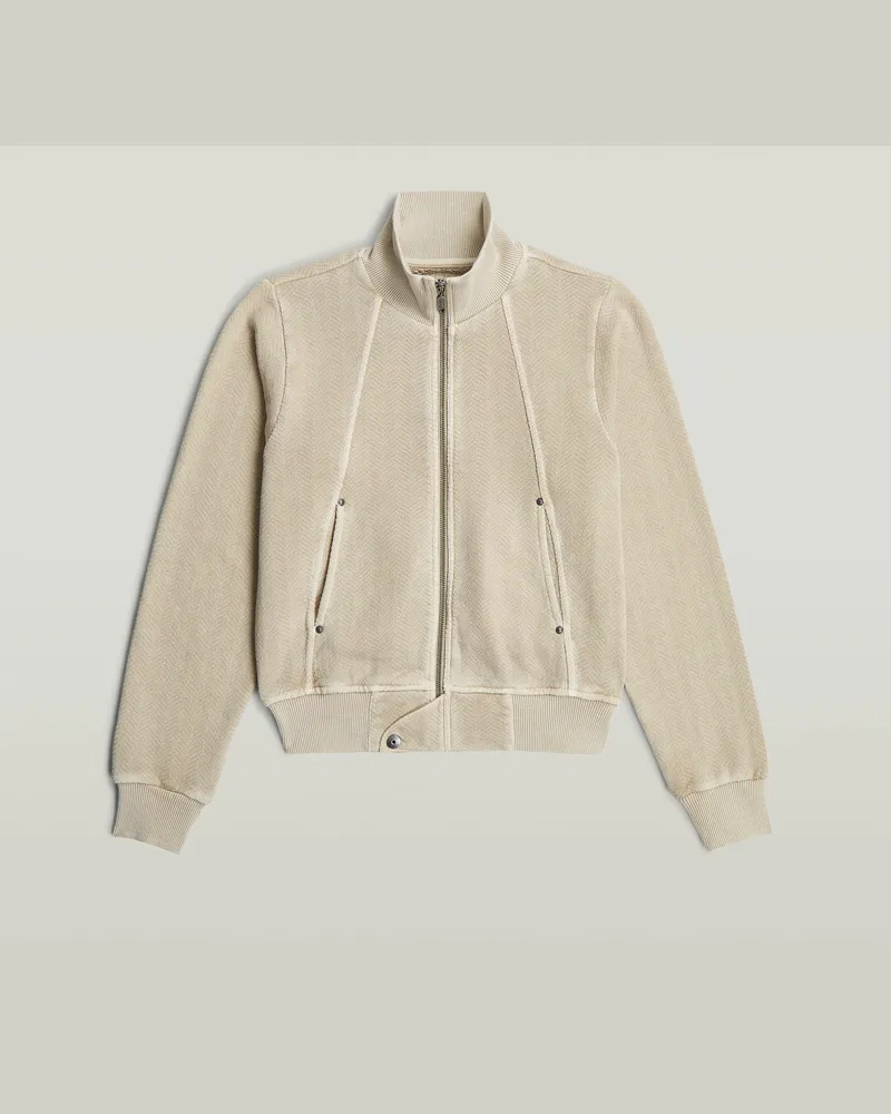 G-STAR RAW Track Overdyed Slim Sweaterjacke - Beige - Damen Beige