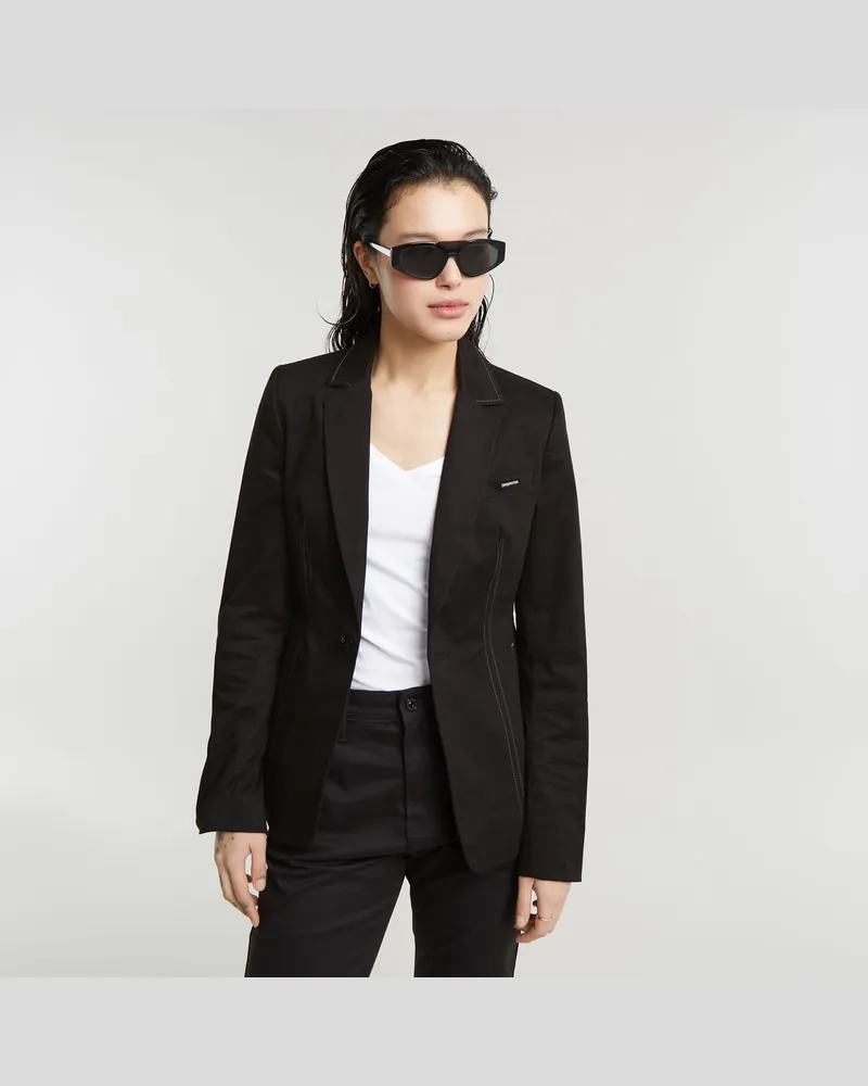 G-STAR RAW Classic Fitted Blazer - Schwarz - Damen Schwarz