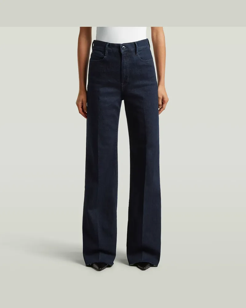G-STAR RAW Deck Ultra High Wide Leg Jeans - Dunkelblau - Damen Dunkelblau