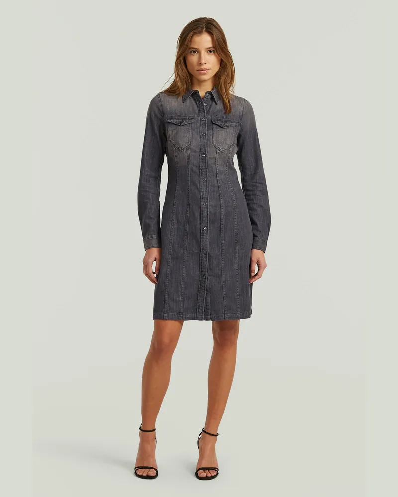 G-STAR RAW Tacoma Slim Flare Kleid - Grau - Damen Grau