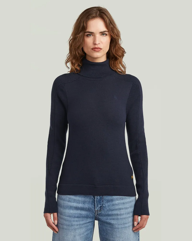 G-STAR RAW Core Turtle Slim Knit - Dunkelblau - Damen Dunkelblau