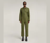 Multi Zip Winter Jumpsuit - Grün - Damen