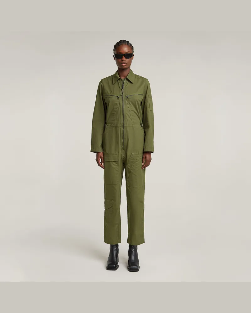 G-STAR RAW Multi Zip Winter Jumpsuit - Grün - Damen Grün