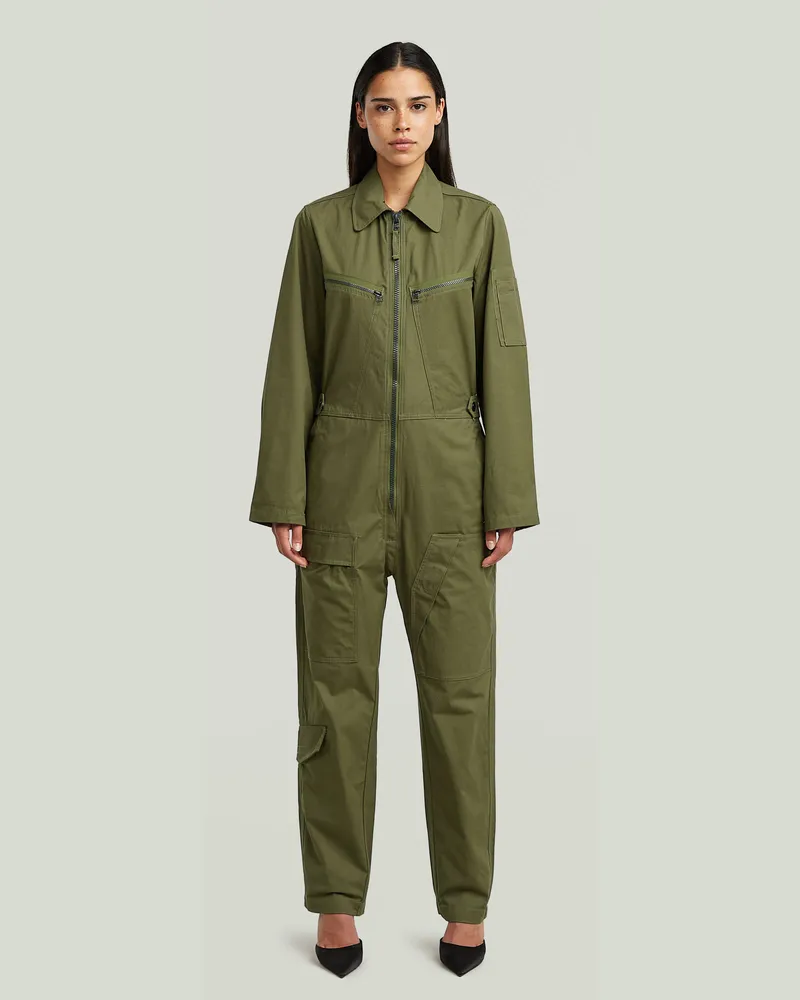 G-STAR RAW Multi Zip Winter Jumpsuit - Grün - Damen Grün