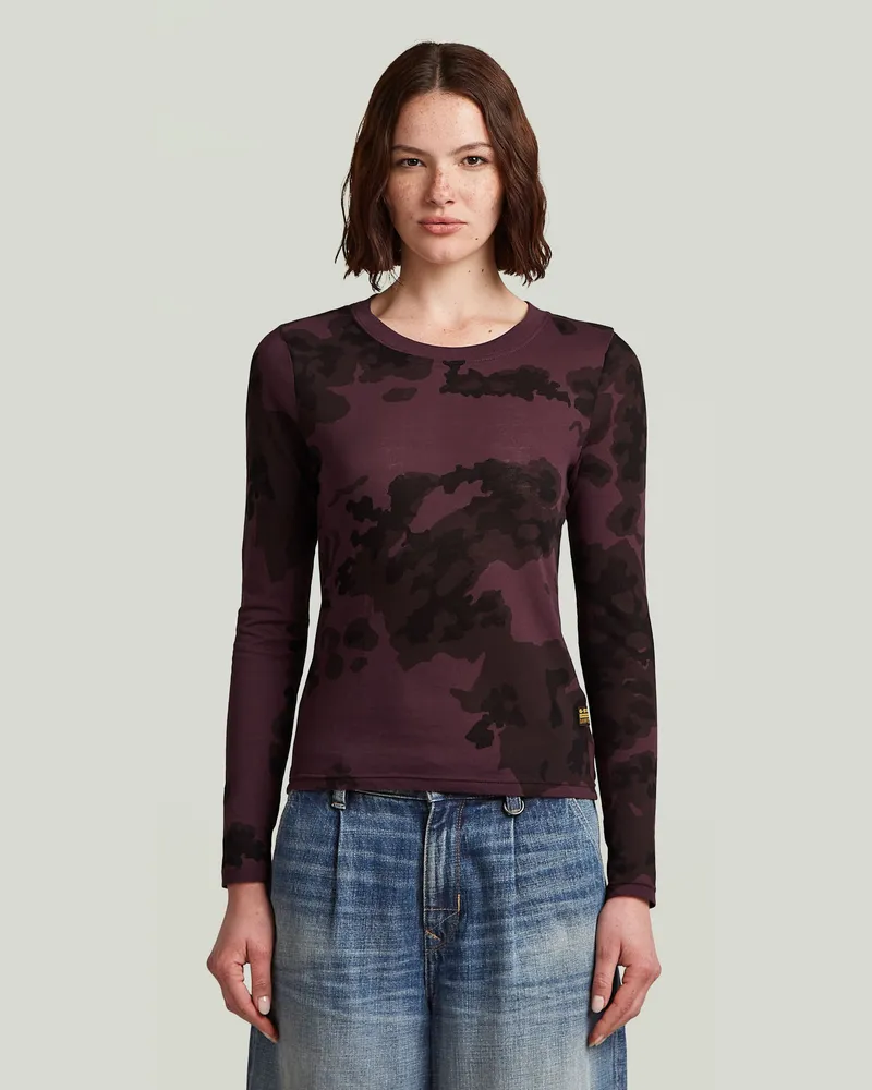 G-STAR RAW Allover Print Slim T-Shirt - Mehrfarbig - Damen Mehrfarbig