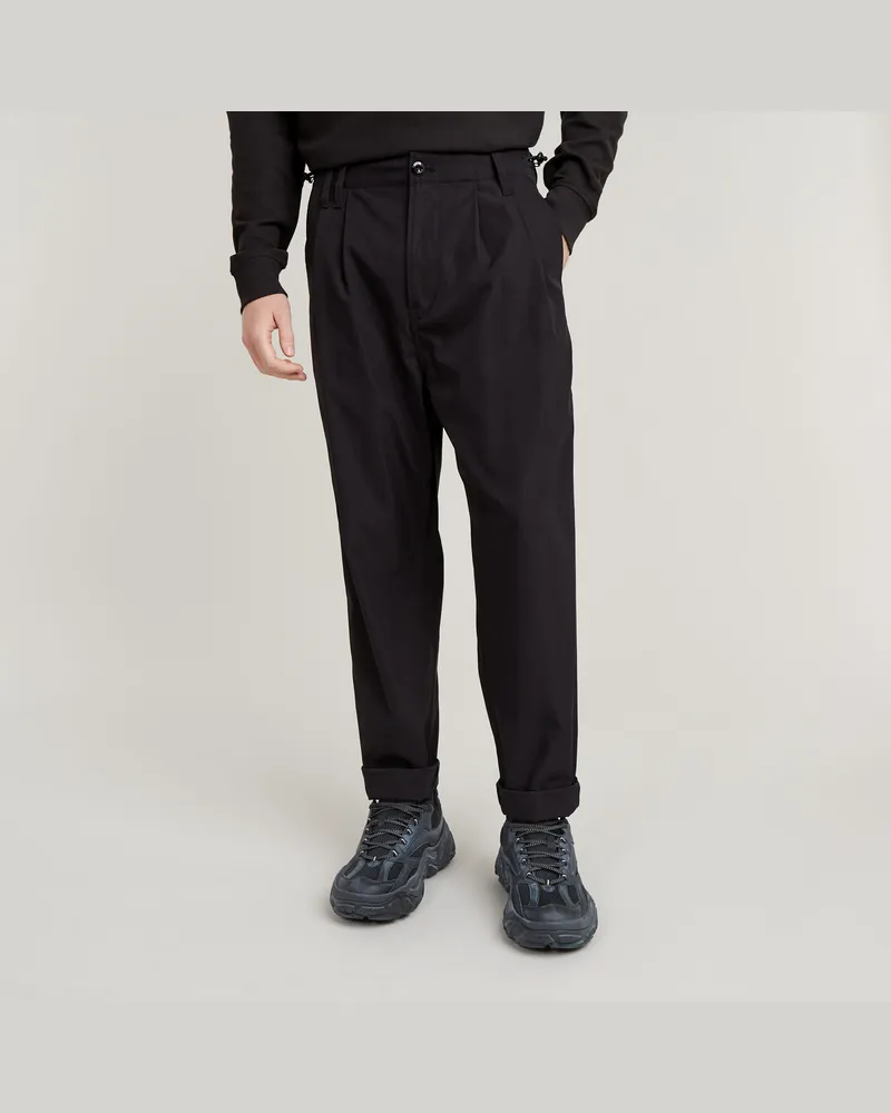 G-STAR RAW Pleated Tech Chino Relaxed - Schwarz - Herren Schwarz