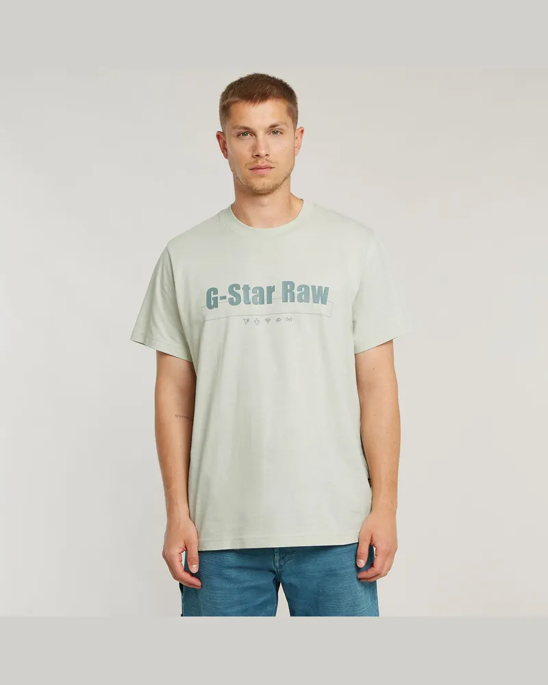 G-STAR RAW Symbols Print Loose T-Shirt - Grau - Herren Grau