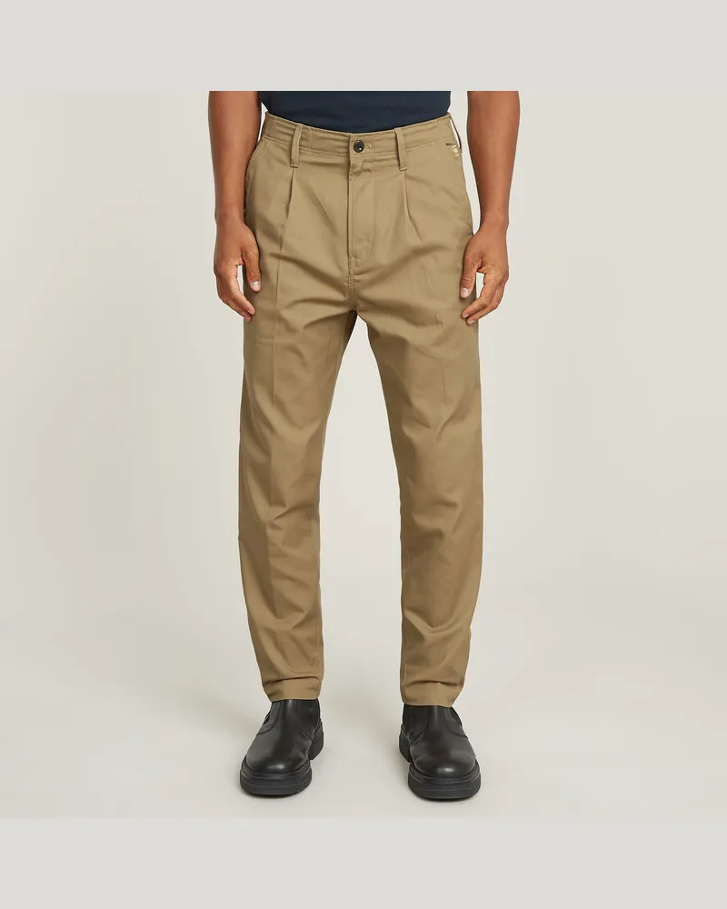 G-STAR RAW Pleated Chino Relaxed Tapered - Beige - Herren Beige