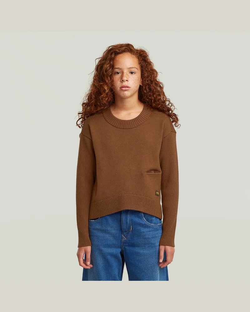 G-STAR RAW Girls Legionknit Cardigan - Braun - mädchen Braun