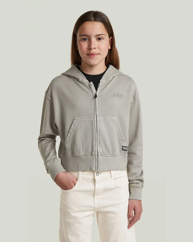 G-STAR RAW Girls Hooded Cropped Sweatshirt - Grau - mädchen Grau