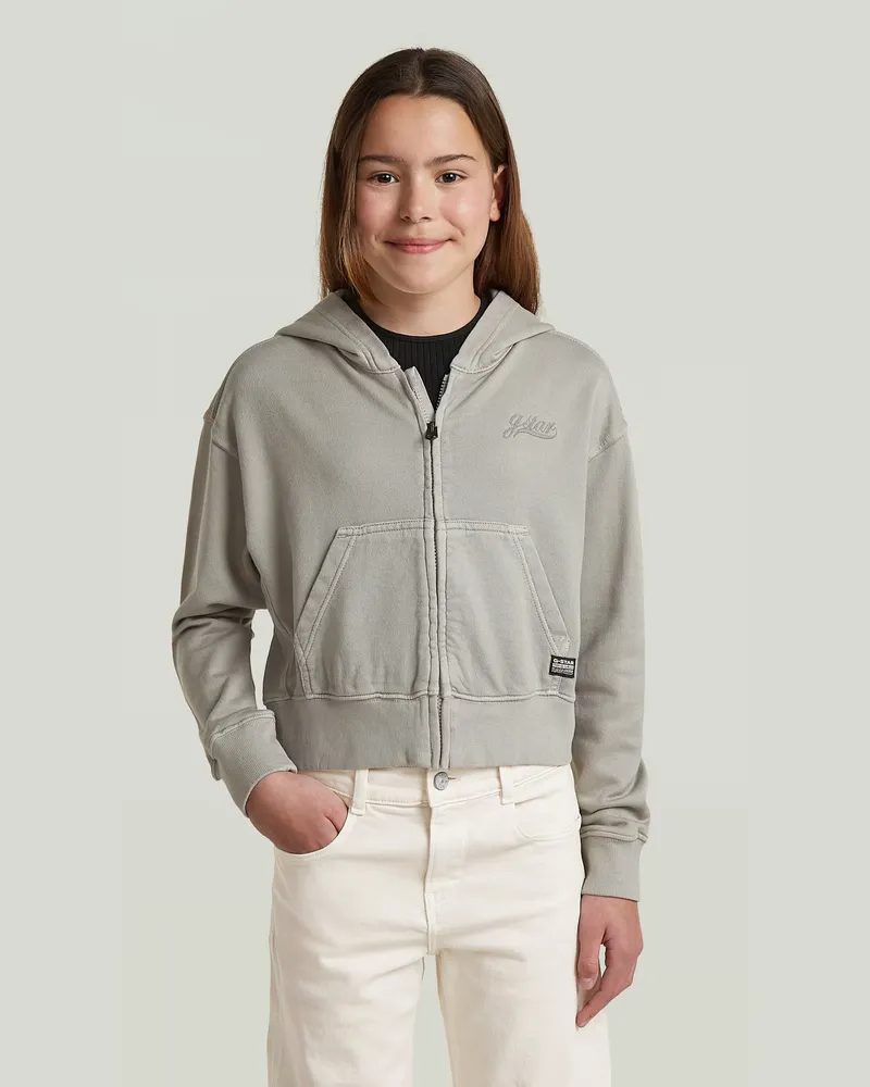 G-STAR RAW Girls Hooded Cropped Sweatshirt - Grau - mädchen Grau