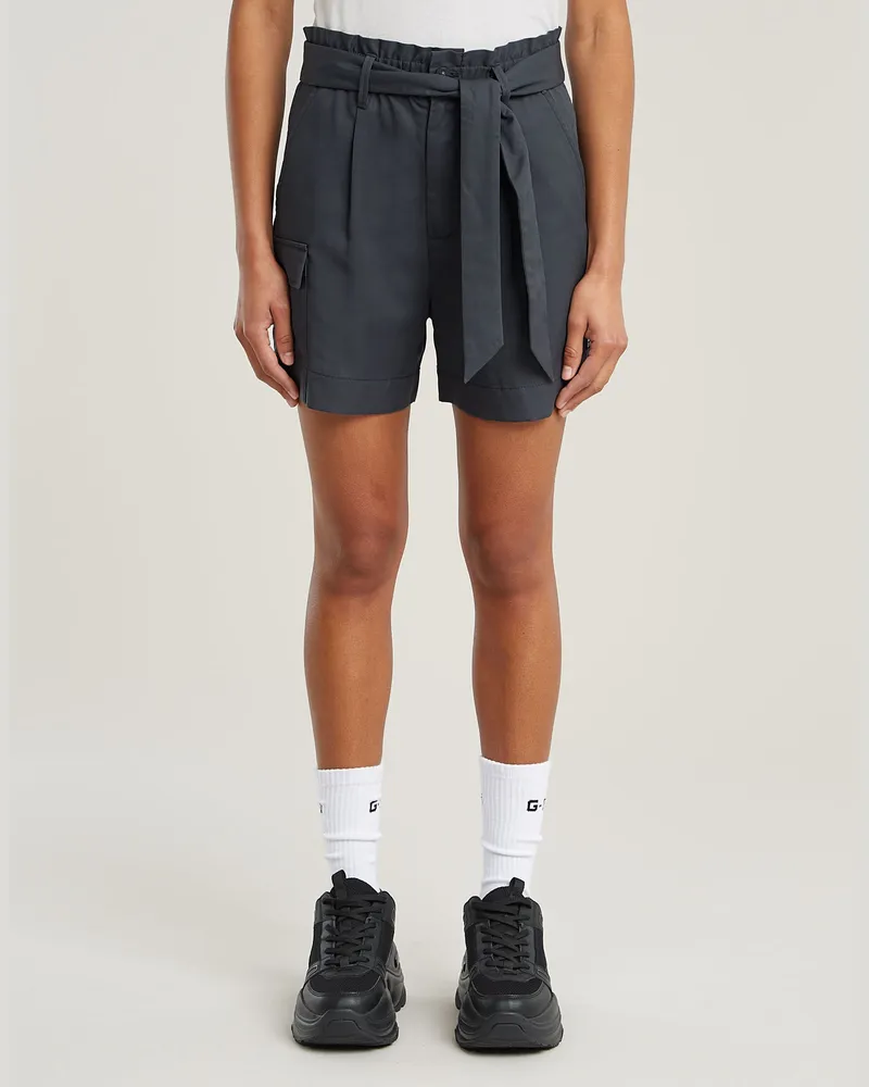 G-STAR RAW Paperbag Shorts - Grau - Damen Grau