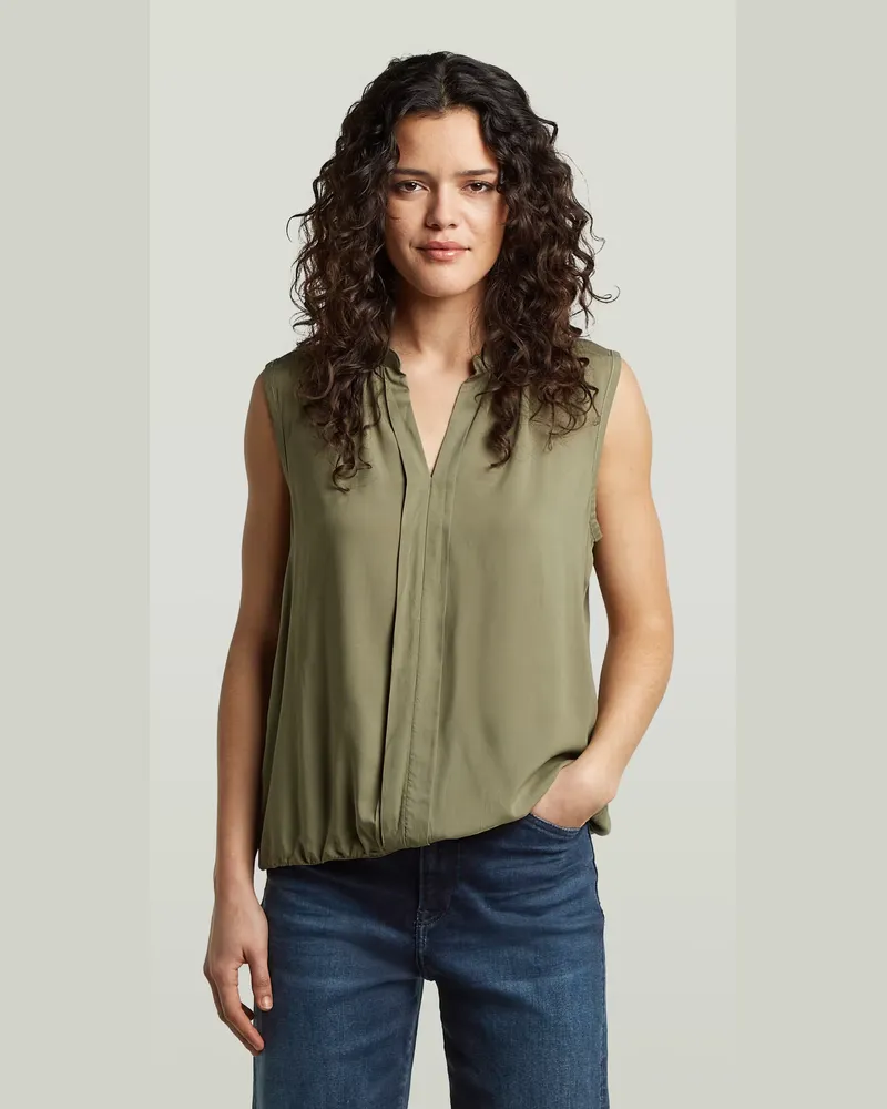 G-STAR RAW Mandarin Collar Sleeveless Top - Grün - Damen Grün