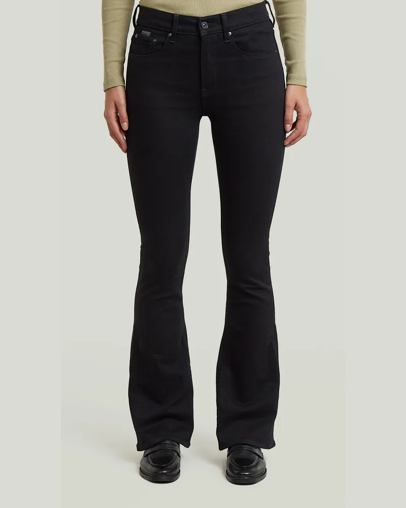 G-STAR RAW 3301 Flare Jeans - Schwarz - Damen Schwarz