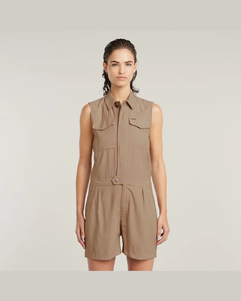 G-STAR RAW Summer Playsuit - Beige - Damen Beige