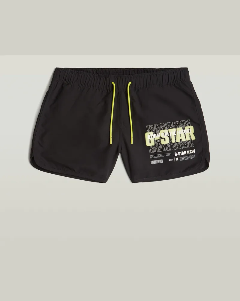 G-STAR RAW Carnic Graphic Badeshorts - Schwarz - Herren Schwarz