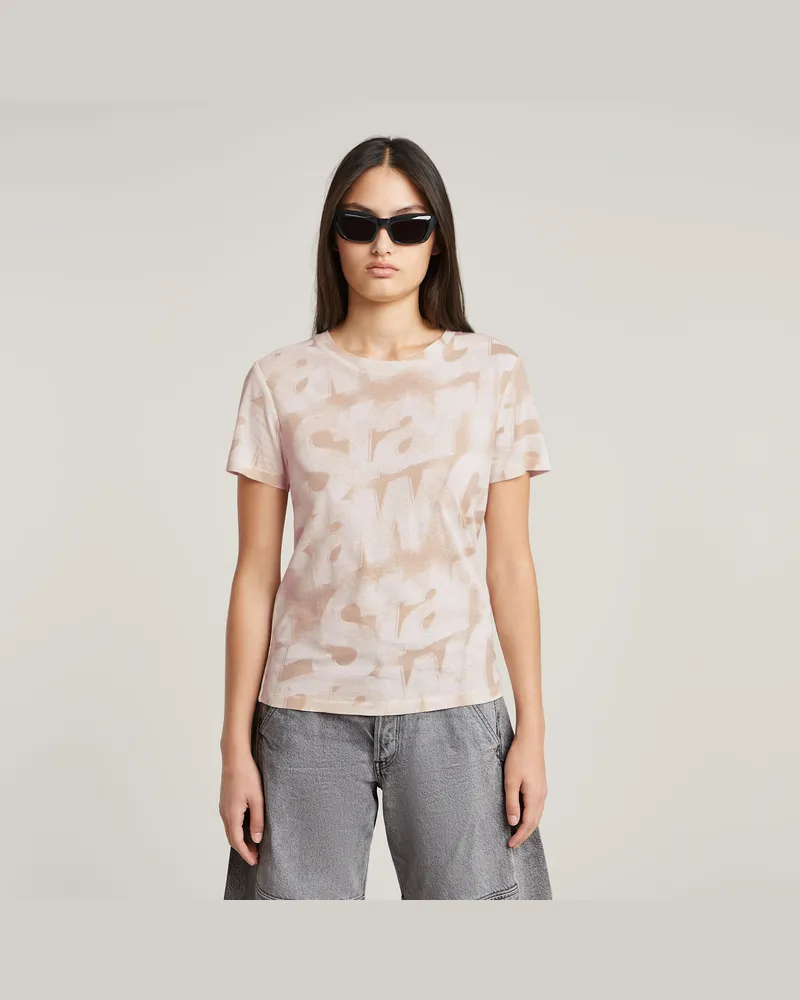 G-STAR RAW Sprayed Letters T-Shirt - Mehrfarbig - Damen Mehrfarbig