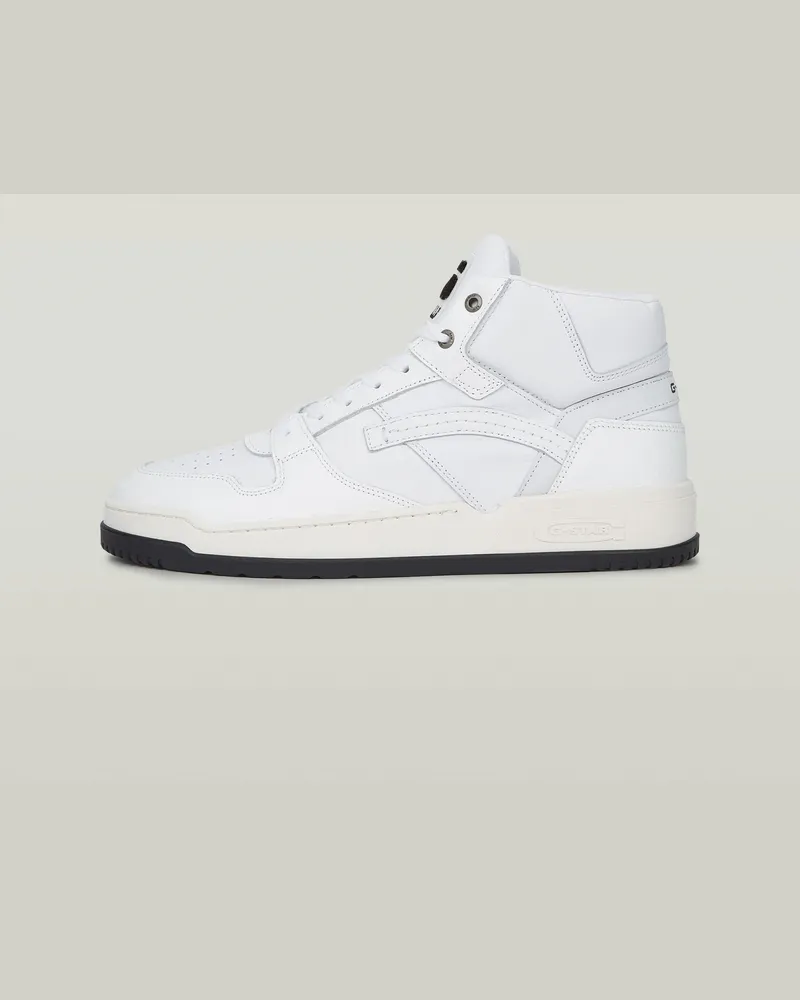 G-STAR RAW Grid Mid Lea Sneaker - Weiß - Herren Weiß