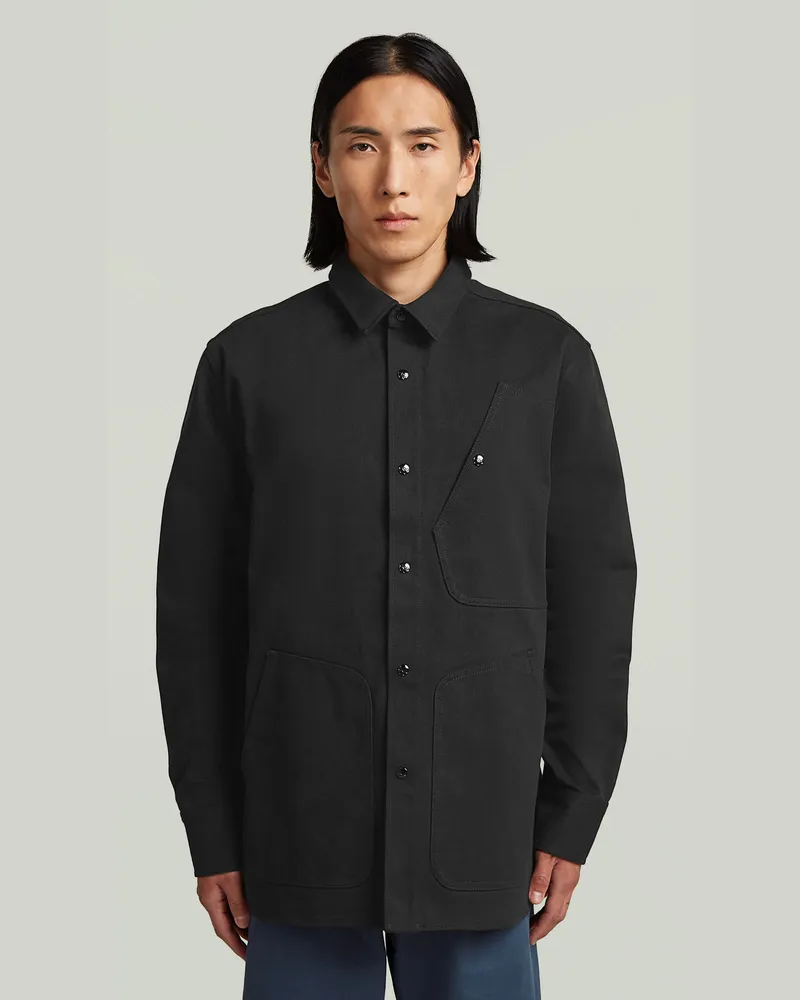 G-STAR RAW MN Twill Slim Hemd - Schwarz - Herren Schwarz